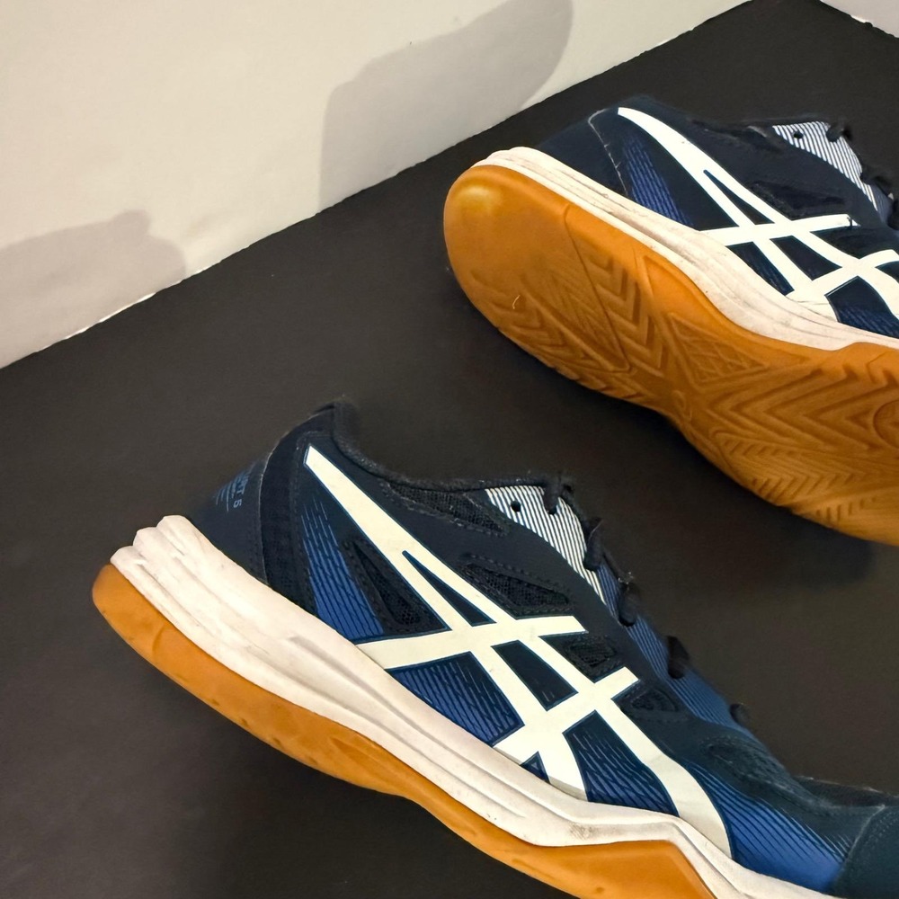 Asics Upcourt 5 Mens Navy Blue White Gum Sole Volleyball Shoes Sneakers Size 6.5 - Picture 4 of 16